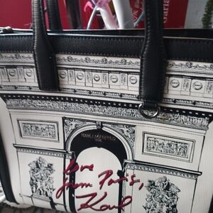 Karl Lagerfeld Black and White Tote Bag